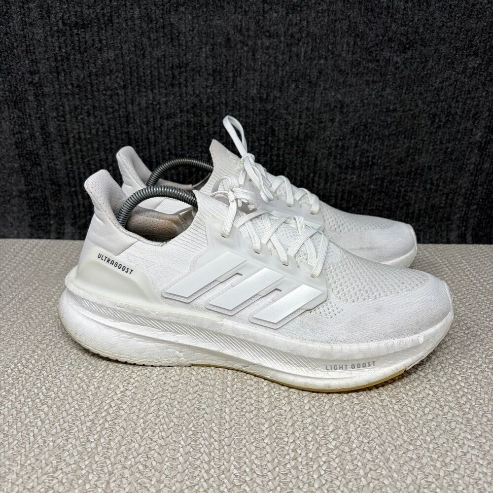 Adidas Ultraboost 5 Triple White Athletic Running Shoes Men’s Size 10 ID8813